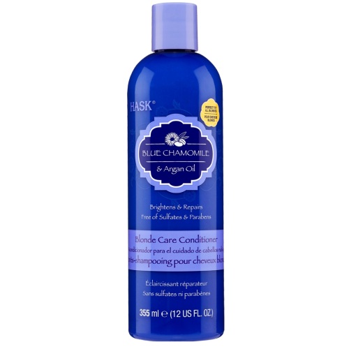 Hask Blue Chamomile and Argan Oil Blonde Care Conditioner, 12 Ounce