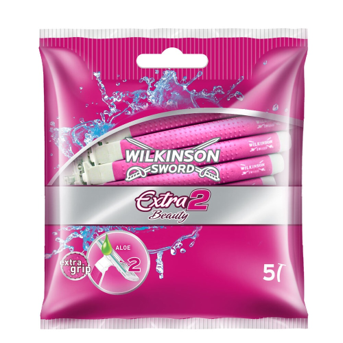 WILKINSON SWORD EXTRA 2 BEAUTY DISPOSABLE RAZOR BLADES FOR WOMEN- 5 PACK
