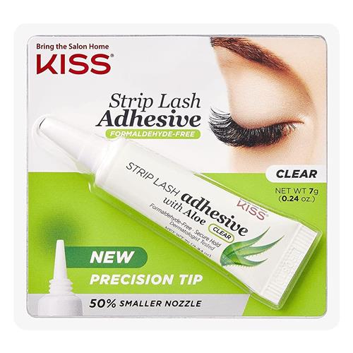 Kiss Strip Lash Adhesive Eyelash Glue In Clear With Aloe - 7g