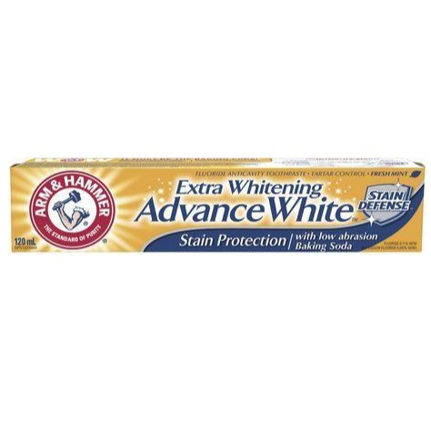 Arm & Hammer Advance White Stain Protection Toothpaste, Whitening, 120ml