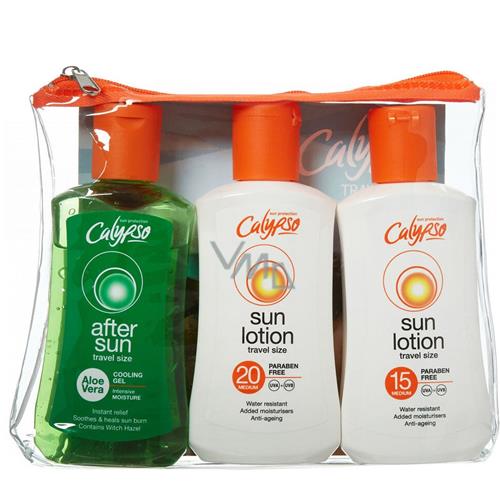 Calypso Travel Pack Sun Lotion SPF 15, 20 And After Sun 100ml