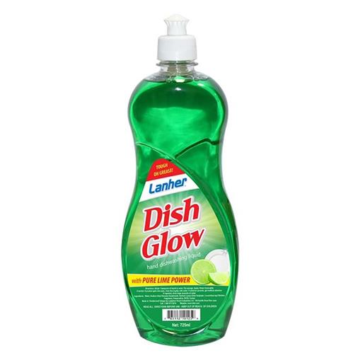 Lanher Dish Glow Hand Dishwashing Liquid With Pure Lime Power - Special Banded Offer 725ml