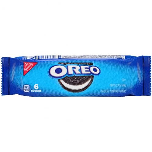 Oreo Cookies Single Serve Packs Chocolate 2.4oz Pack 6 Cookies