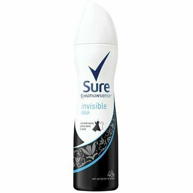 Sure Women Invisible Aqua Aerosol Anti-Perspirant Deodorant 250ml