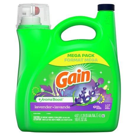 Gain + Aroma Boost Liquid Laundry Detergent , Lavender, 96 Loads 138 fl oz