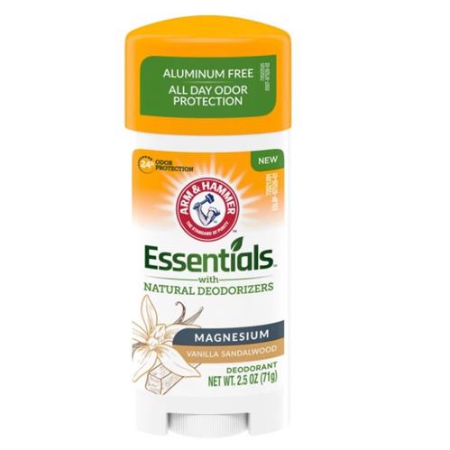 Arm & Hammer Essentials Natural Protection Deodorant Magnesium Vanilla Sandawood 2.5 Oz