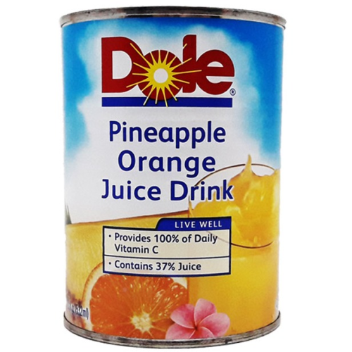 Dole Pineapple Orange Juice Drink 18 oz