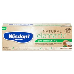 Wisdom Natural Elements Bio Whitening Coconut Mint Fluoride Toothpaste 75ml