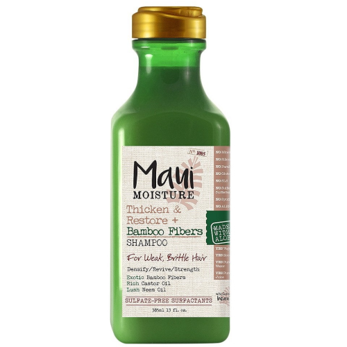 Maui Moisture Thicken & Restore + Bamboo Fibers Shampoo for Weak Brittle Hair