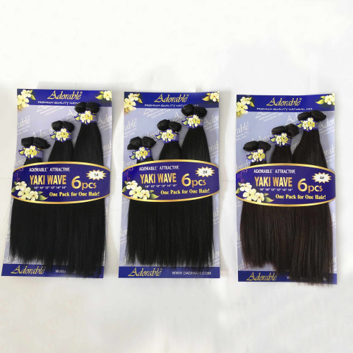 Adorable Attractive Yaki Weave Hair Extension 6 Pack