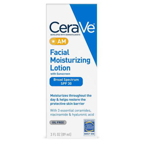 CeraVe AM Facial Moisturizing Lotion SPF 30 | Oil-Free Face Moisturizer with Sunscreen  3 Ounce