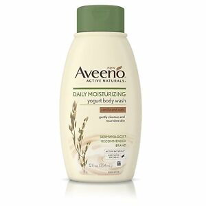 Aveeno Daily Yogurt Vanilla Oatmeal Hydrating Body Wash, 12 Ounce